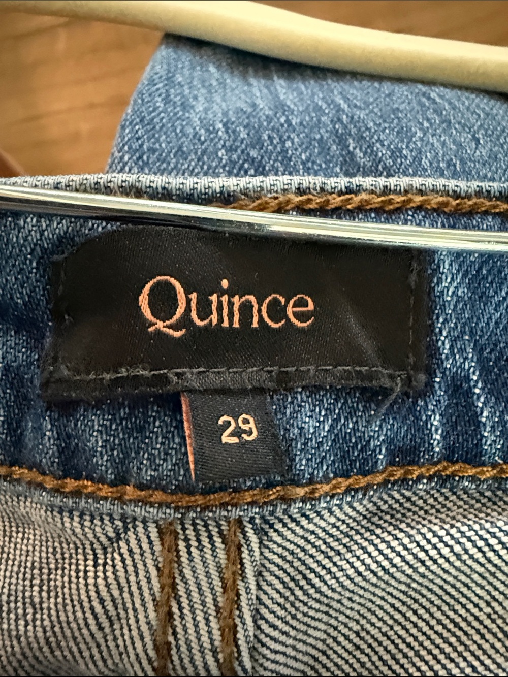 Quince Straight-Leg Jeans in Medium Blue Wash - Picture 3 of 4